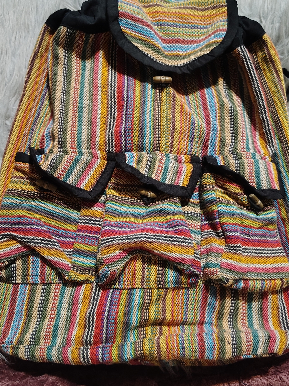 Matty M Backpack Ethnic Bag Adult Size Backpack Hippie Handwoven Artisan Boho